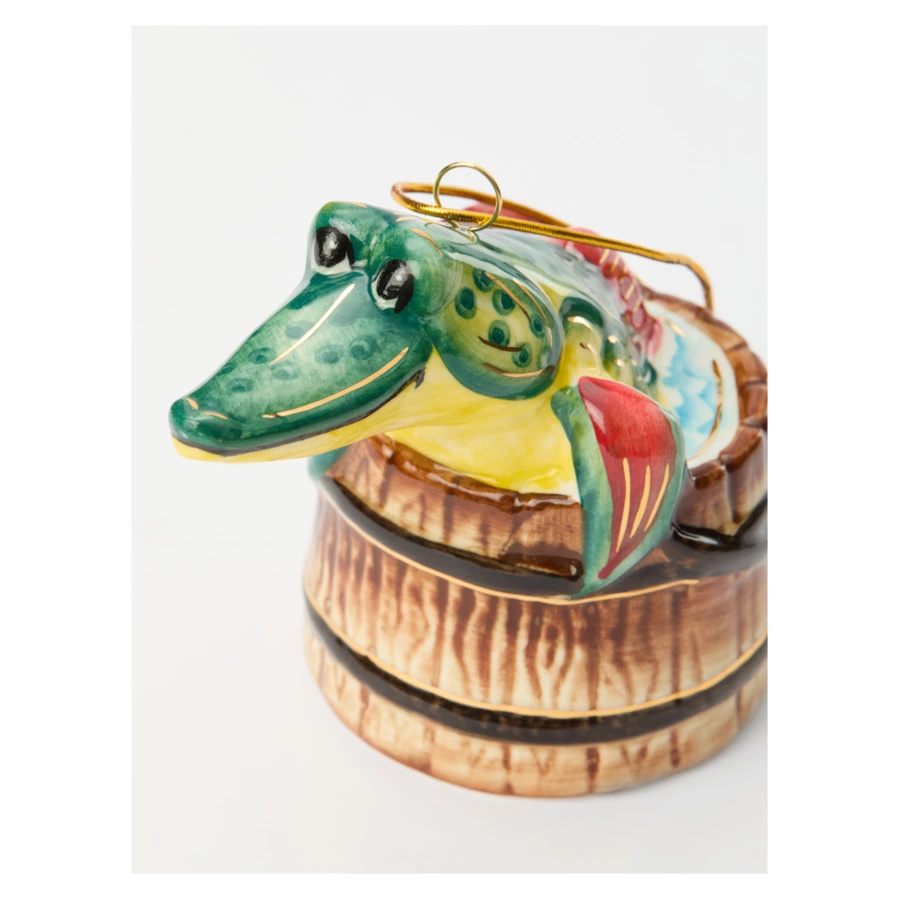 Игрушка елочная Лефортовский фарфор Щука 6,5х10,5х8 см, фарфор, ручная работа, п/к