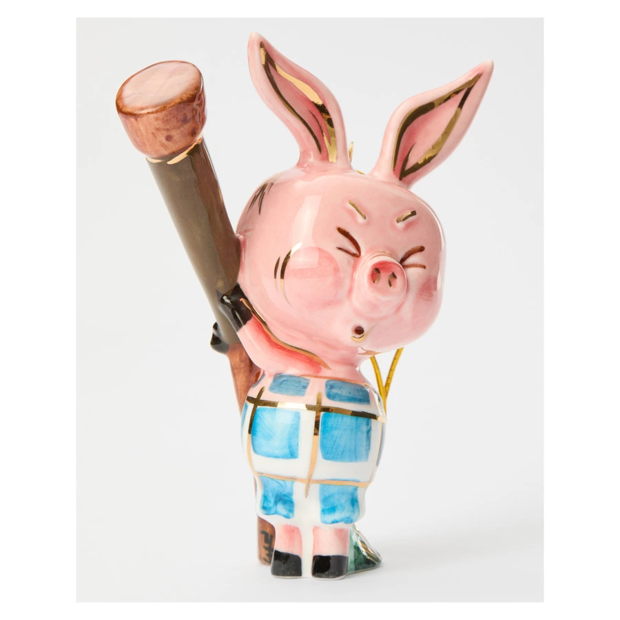 Набор елочных игрушек Лефортовский фарфор Винни Пух 2 шт, фарфор, в коробке с музыкой, п/к