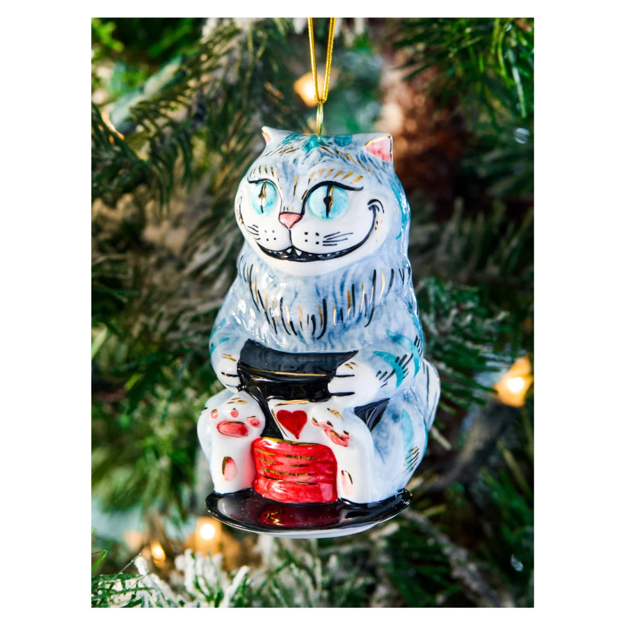 Набор елочных игрушек Лефортовский фарфор Алиса в Стране Чудес 6 шт, фарфор, в коробке с музыкой,п/к