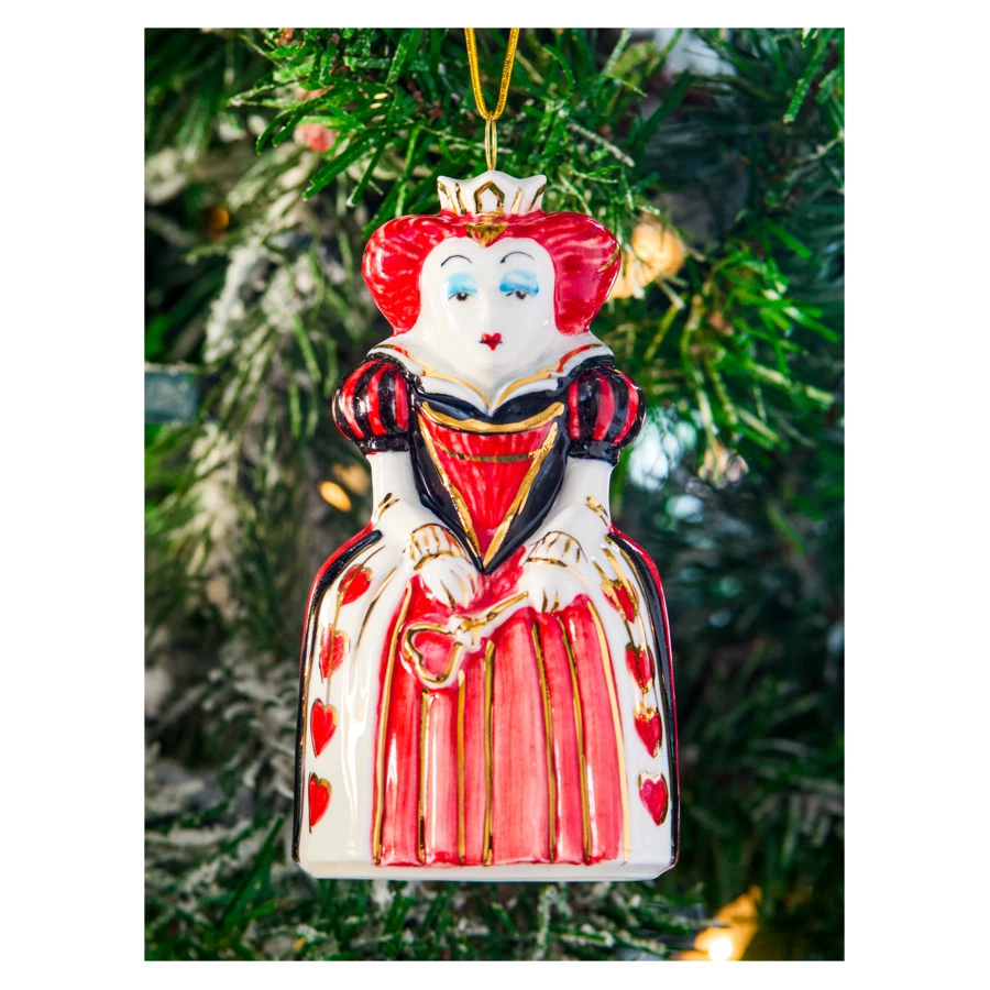 Набор елочных игрушек Лефортовский фарфор Алиса в Стране Чудес 6 шт, фарфор, в коробке с музыкой,п/к