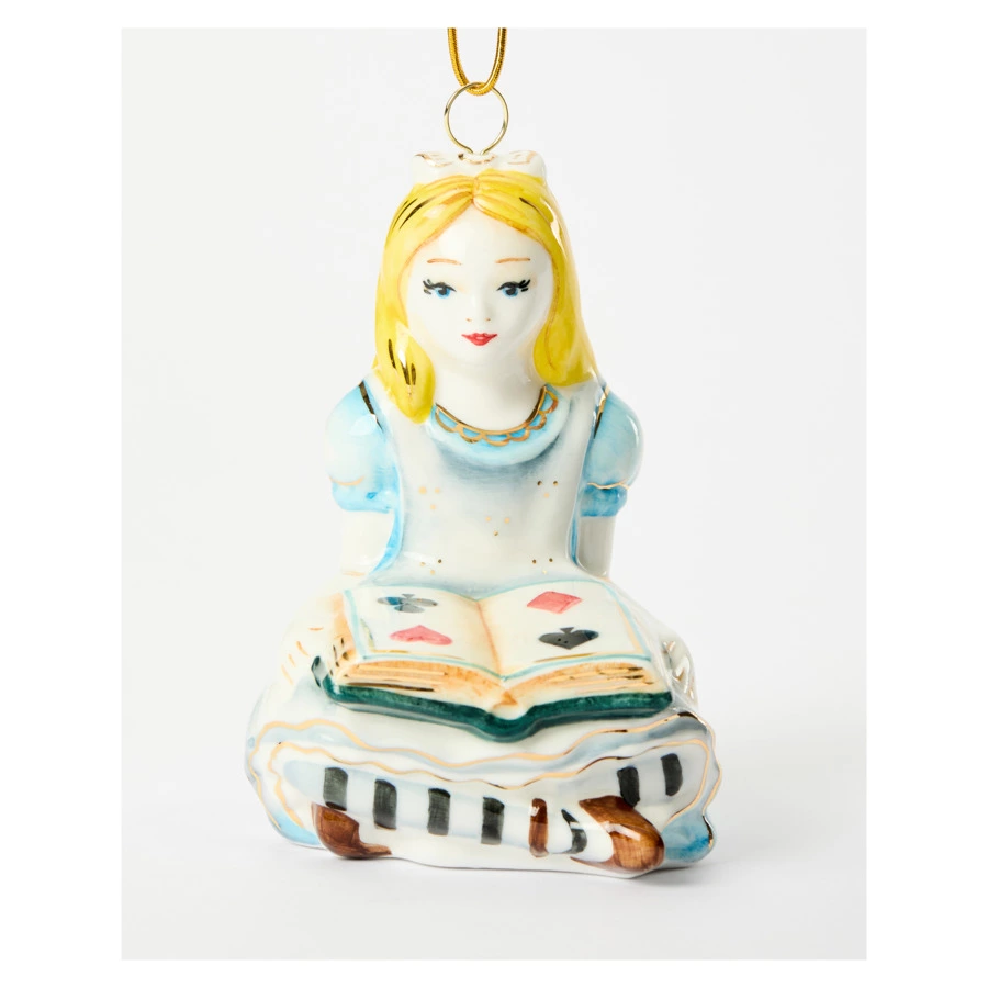 Набор елочных игрушек Лефортовский фарфор Алиса в Стране Чудес 6 шт, фарфор, в коробке с музыкой,п/к