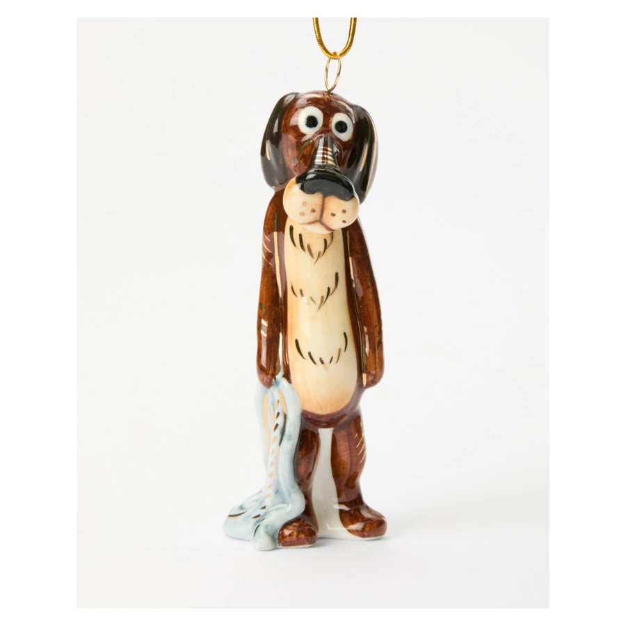 Набор елочных игрушек Лефортовский фарфор Жил-был пес 2 шт, фарфор, в коробке с музыкой, п/к