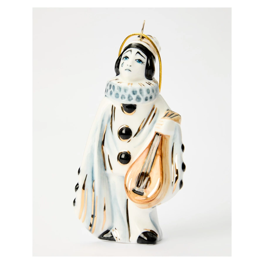 Набор елочных игрушек Лефортовский фарфор Золотой Ключик 7 шт, фарфор, в коробке с музыкой,п/к