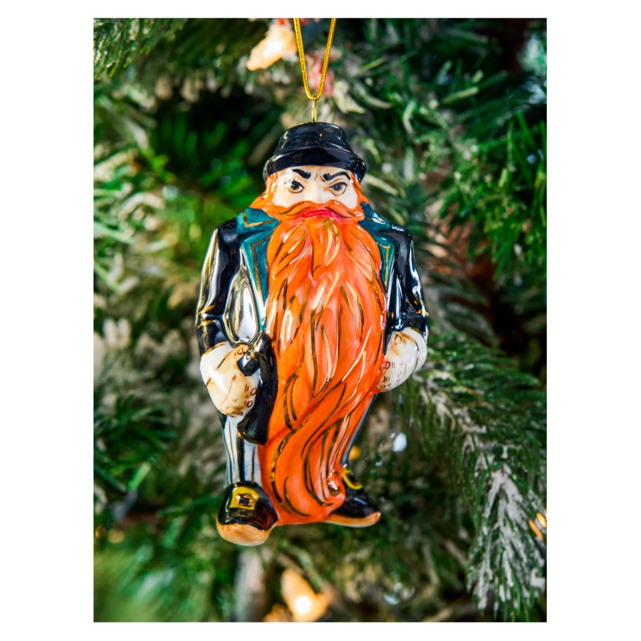 Набор елочных игрушек Лефортовский фарфор Золотой Ключик 7 шт, фарфор, в коробке с музыкой,п/к