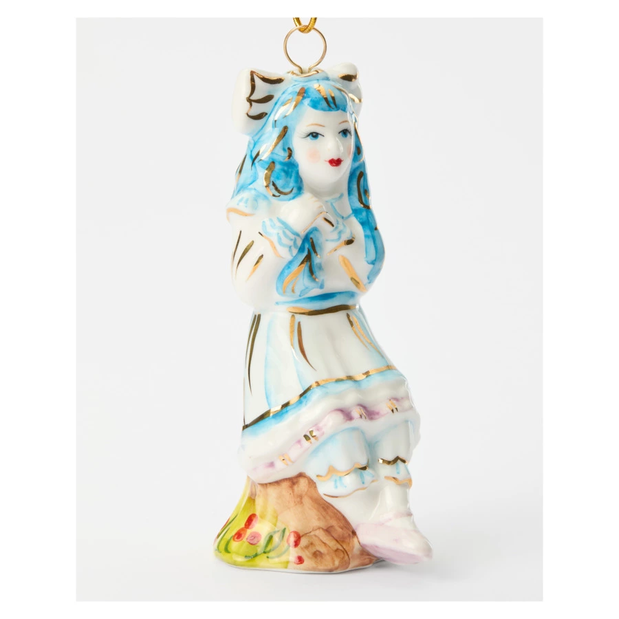 Набор елочных игрушек Лефортовский фарфор Золотой Ключик 7 шт, фарфор, в коробке с музыкой,п/к