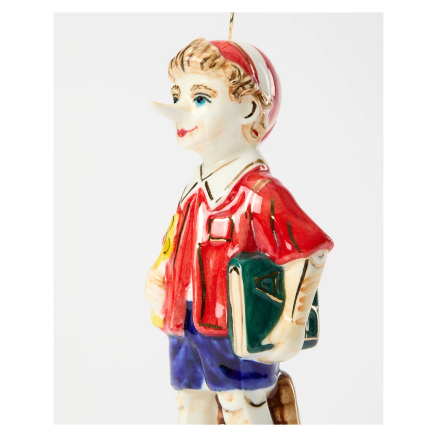 Набор елочных игрушек Лефортовский фарфор Золотой Ключик 7 шт, фарфор, в коробке с музыкой,п/к