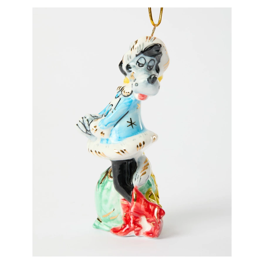 Набор елочных игрушек Лефортовский фарфор Ну, Погоди! 2 шт, фарфор, в коробке с музыкой, п/к