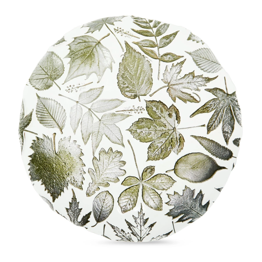 Блюдо круглое Akcam Осенний вальс 32 см, стекло