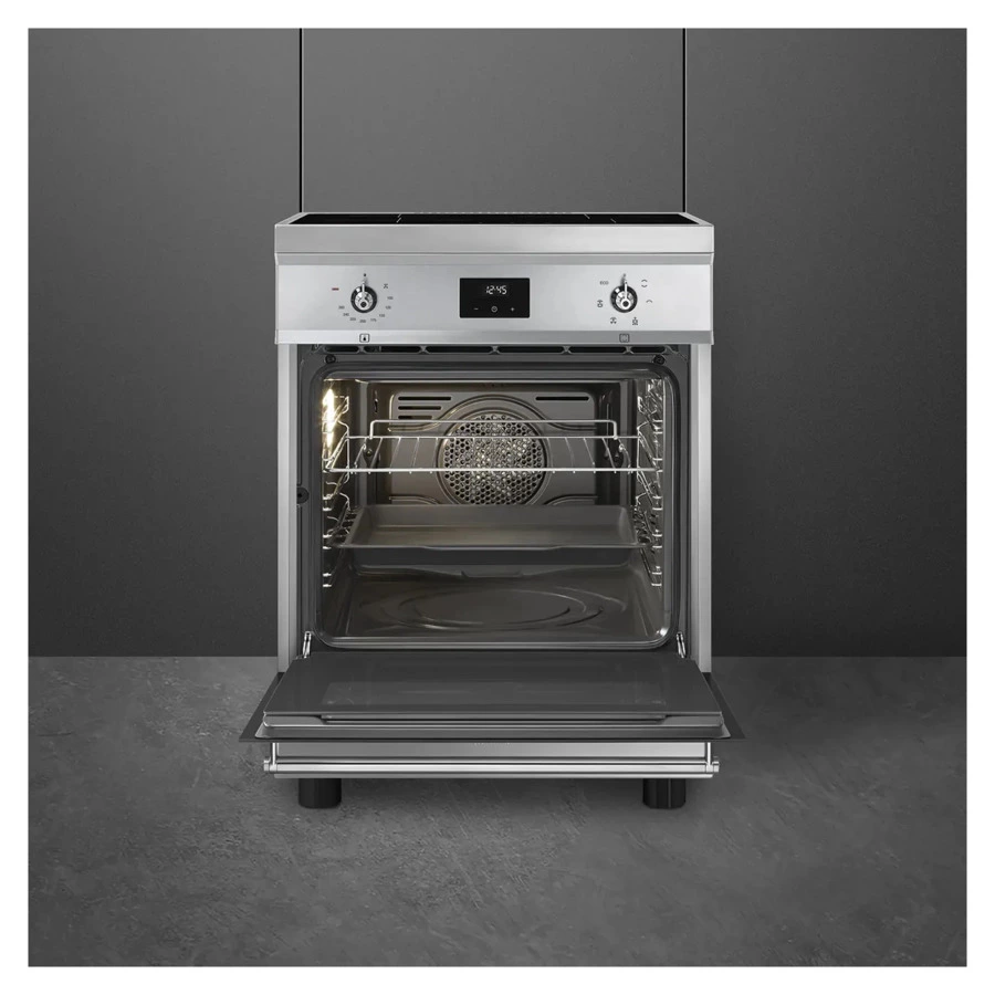 Отдельностоящий варочный центр индукция-электро SMEG C6IMXT2 60х60 см, сталь нержавеющая