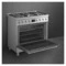 Отдельностоящий варочный центр газ-электро SMEG C9GMX2 90х60 см, сталь нержавеющая