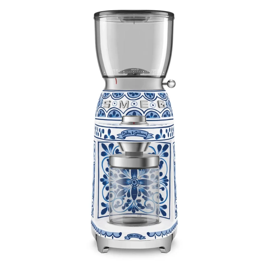 Кофемолка SMEG CGF01DGBEU Dolce & Gabbana, голубая