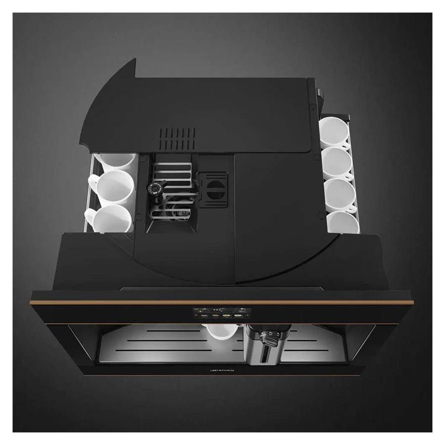 Кофемашина автоматическая встраиваемая SMEG CMS4604NRRU 60х45 см, черное стекло Eclipse