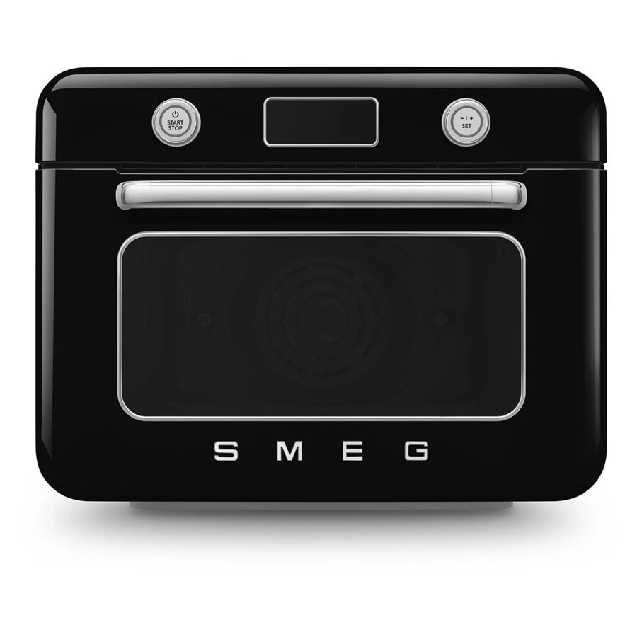 Мини печь с паром и функцией Аэрогриль 10 функций SMEG COF01BLEU, черный