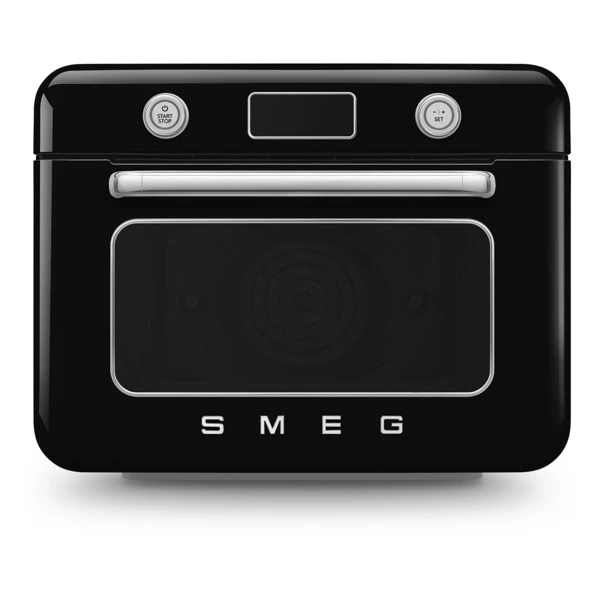 Мини печь с паром и функцией Аэрогриль 10 функций SMEG COF01BLEU, черный