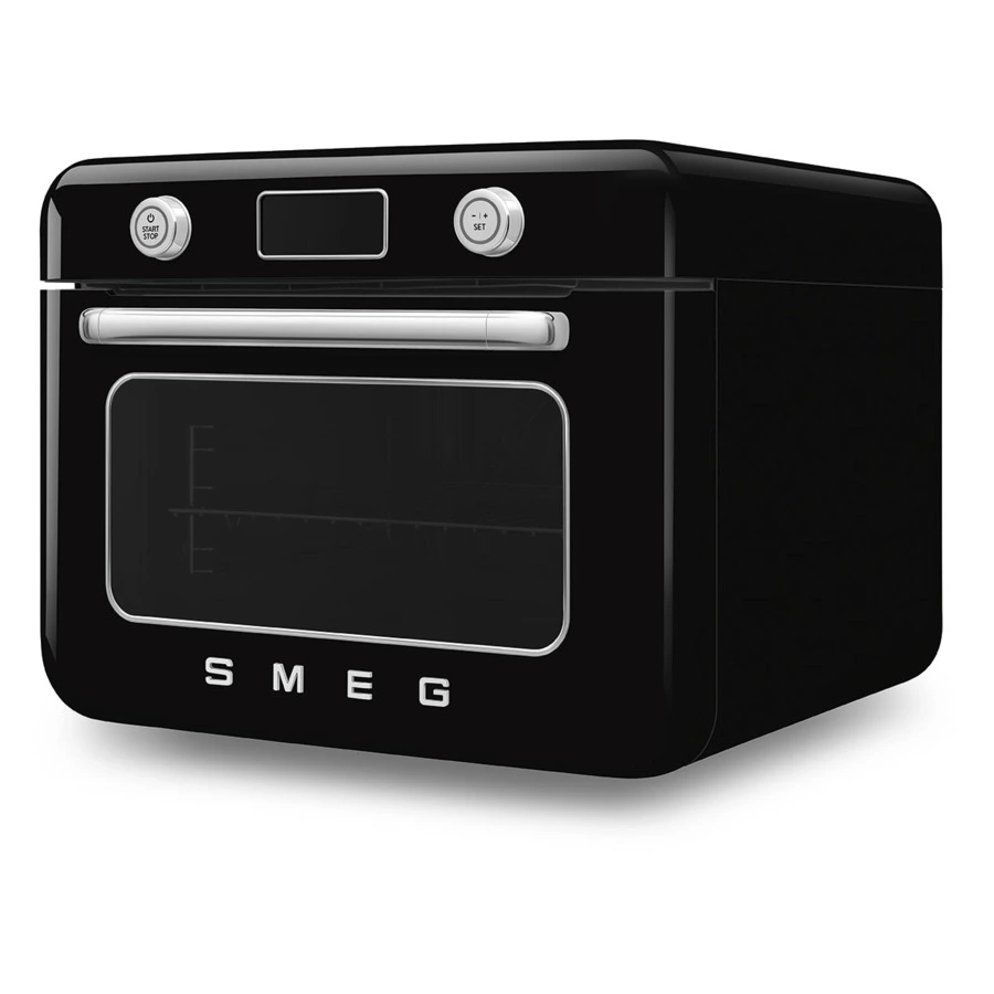Мини печь с паром и функцией Аэрогриль 10 функций SMEG COF01BLEU, черный