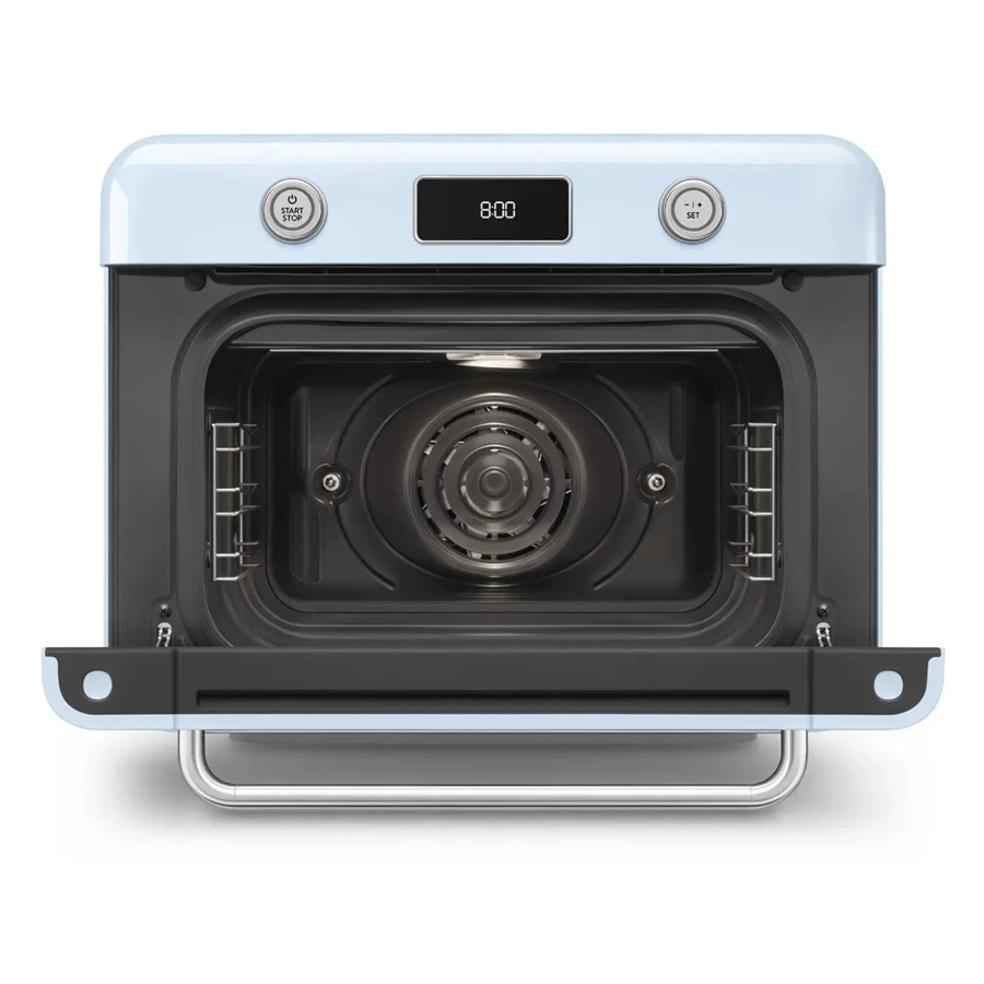 Мини печь с паром и функцией Аэрогриль 10 функций SMEG COF01PBEU, пастельный голубой