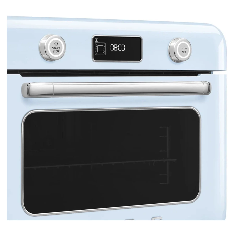 Мини печь с паром и функцией Аэрогриль 10 функций SMEG COF01PBEU, пастельный голубой
