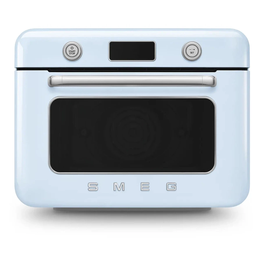 Мини печь с паром и функцией Аэрогриль 10 функций SMEG COF01PBEU, пастельный голубой