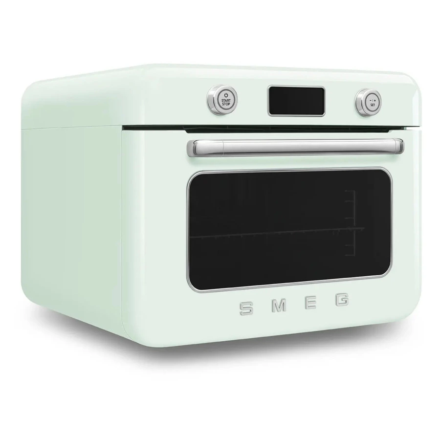 Мини печь с паром и функцией Аэрогриль 10 функций SMEG COF01PGEU, пастельный зеленый