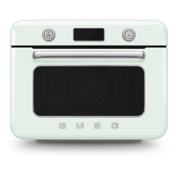 Мини печь с паром и функцией Аэрогриль 10 функций SMEG COF01PGEU, пастельный зеленый