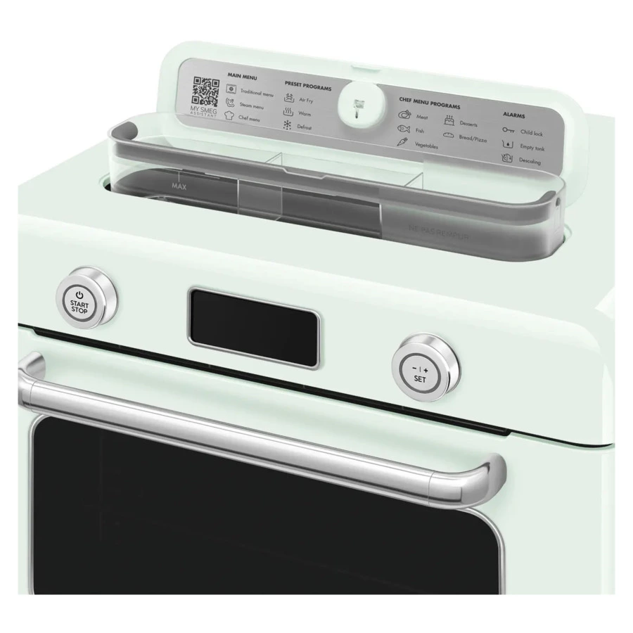 Мини печь с паром и функцией Аэрогриль 10 функций SMEG COF01PGEU, пастельный зеленый