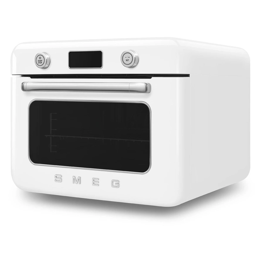 Мини печь с паром и функцией Аэрогриль 10 функций SMEG COF01WHEU, белый