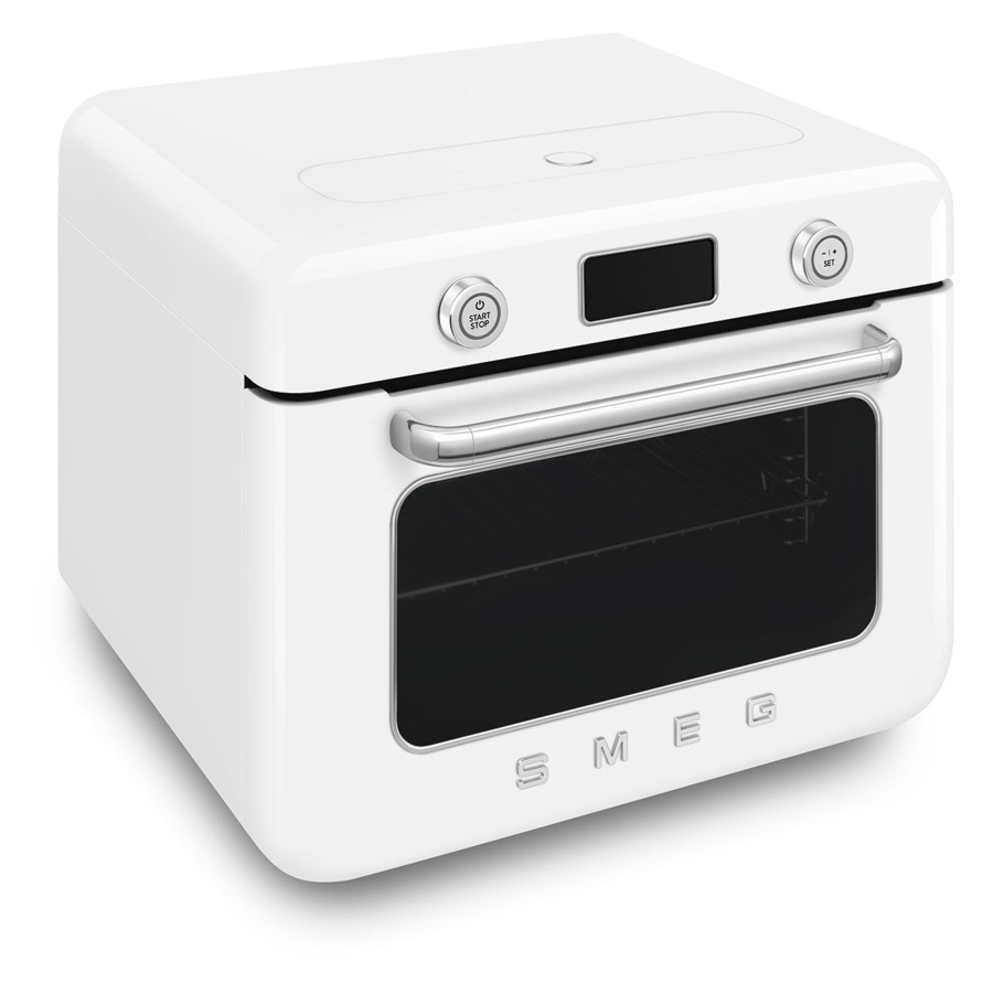 Мини печь с паром и функцией Аэрогриль 10 функций SMEG COF01WHEU, цвет белый