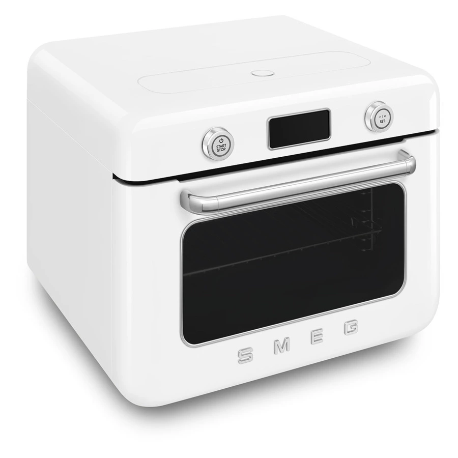 Мини печь с паром и функцией Аэрогриль 10 функций SMEG COF01WHEU, белый