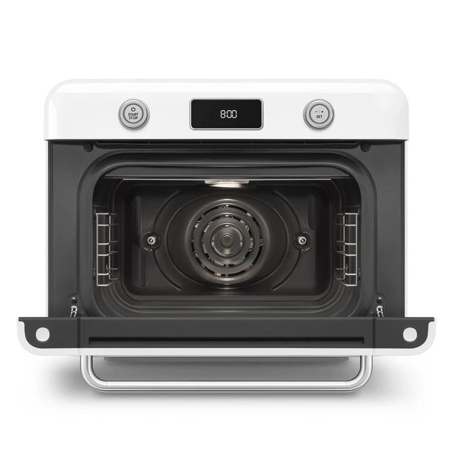 Мини печь с паром и функцией Аэрогриль 10 функций SMEG COF01WHEU, белый