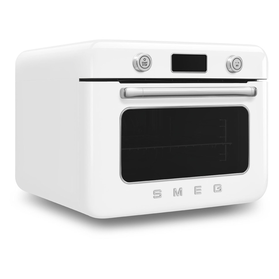 Мини печь с паром и функцией Аэрогриль 10 функций SMEG COF01WHEU, цвет белый