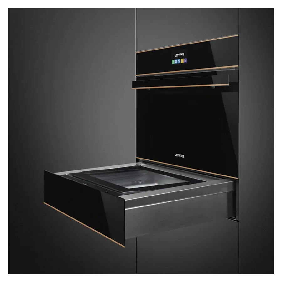 Вакууматор SMEG CPV615NR Dolce Stil Novo 60х14 см, черное стекло Eclipse, медный профиль