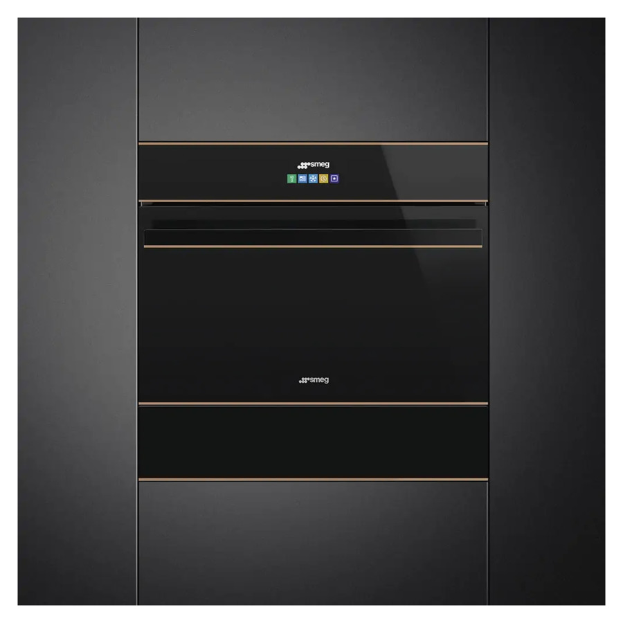 Вакууматор SMEG CPV615NR Dolce Stil Novo 60х14 см, черное стекло Eclipse, медный профиль