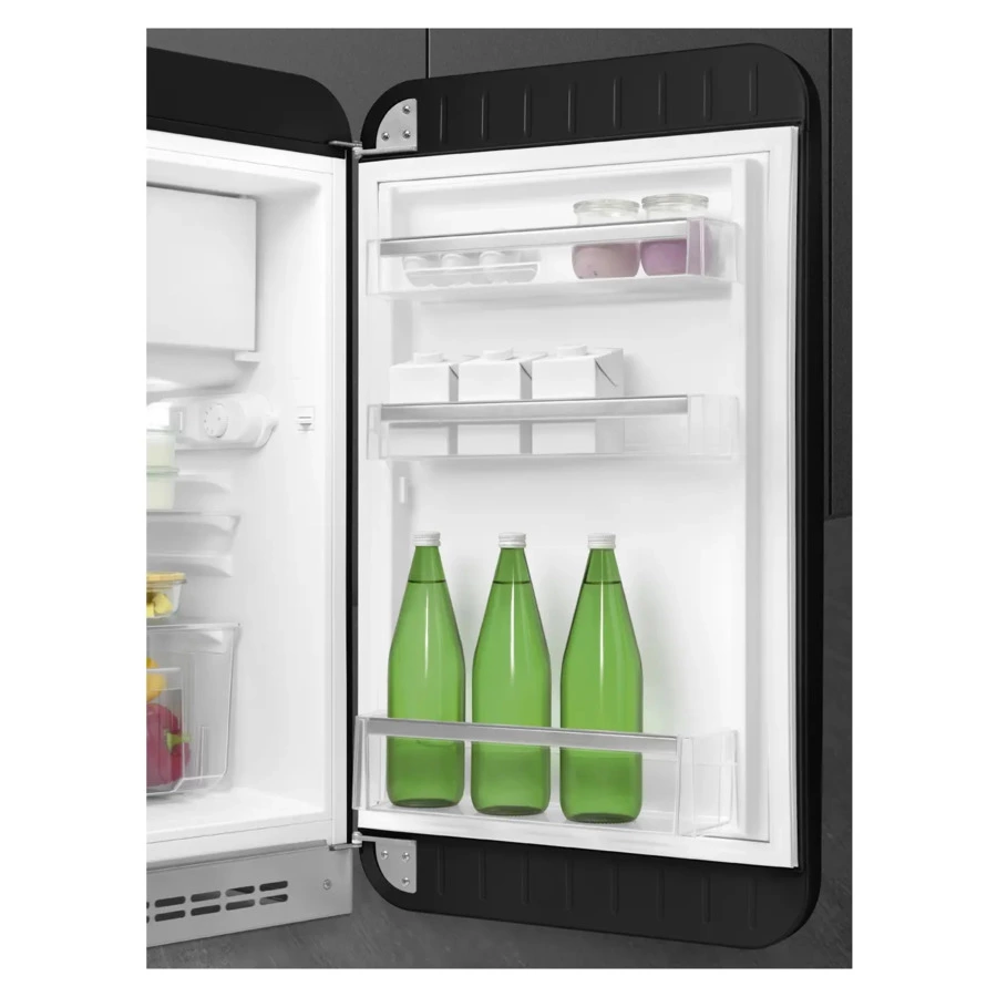 Холодильник однодверный стиль 50-х годов SMEG FAB10RBL6 54,5 см, 122 л, черный