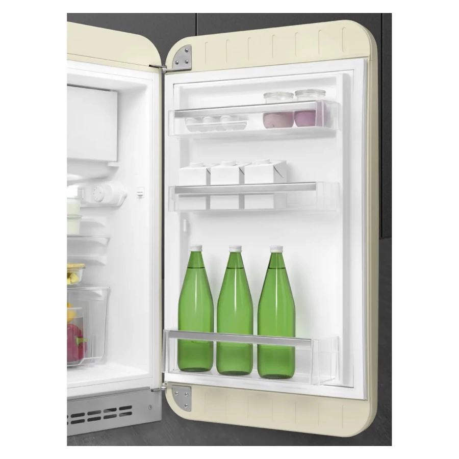 Холодильник однодверный стиль 50-х годов SMEG FAB10RCR6 54,5 см, 122 л, кремовый