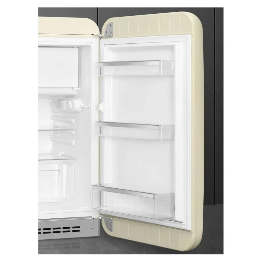 Холодильник однодверный стиль 50-х годов SMEG FAB10RCR6 54,5 см, 122 л, кремовый