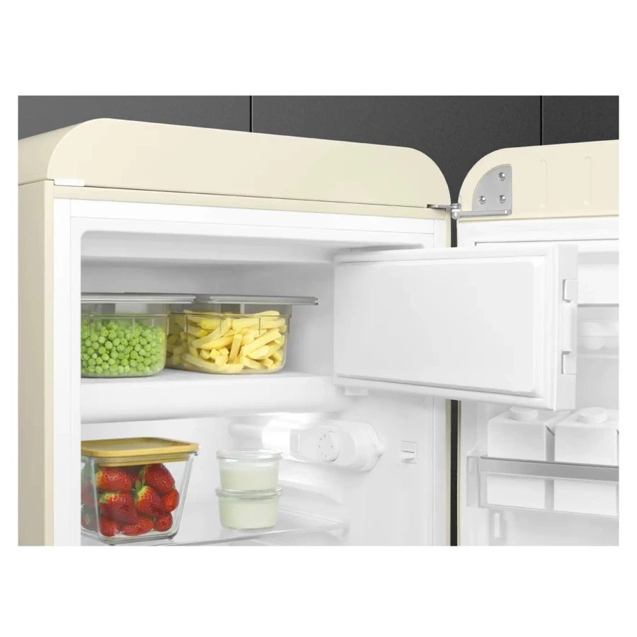 Холодильник однодверный стиль 50-х годов SMEG FAB10RCR6 54,5 см, 122 л, кремовый