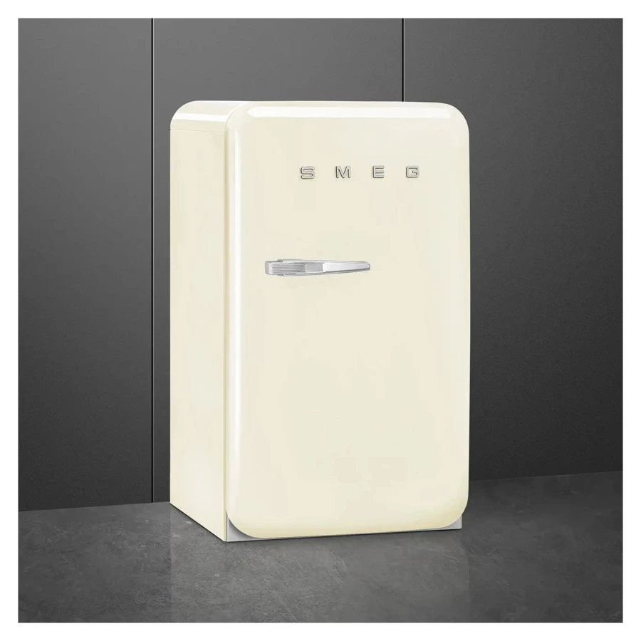 Холодильник однодверный стиль 50-х годов SMEG FAB10RCR6 54,5 см, 122 л, кремовый