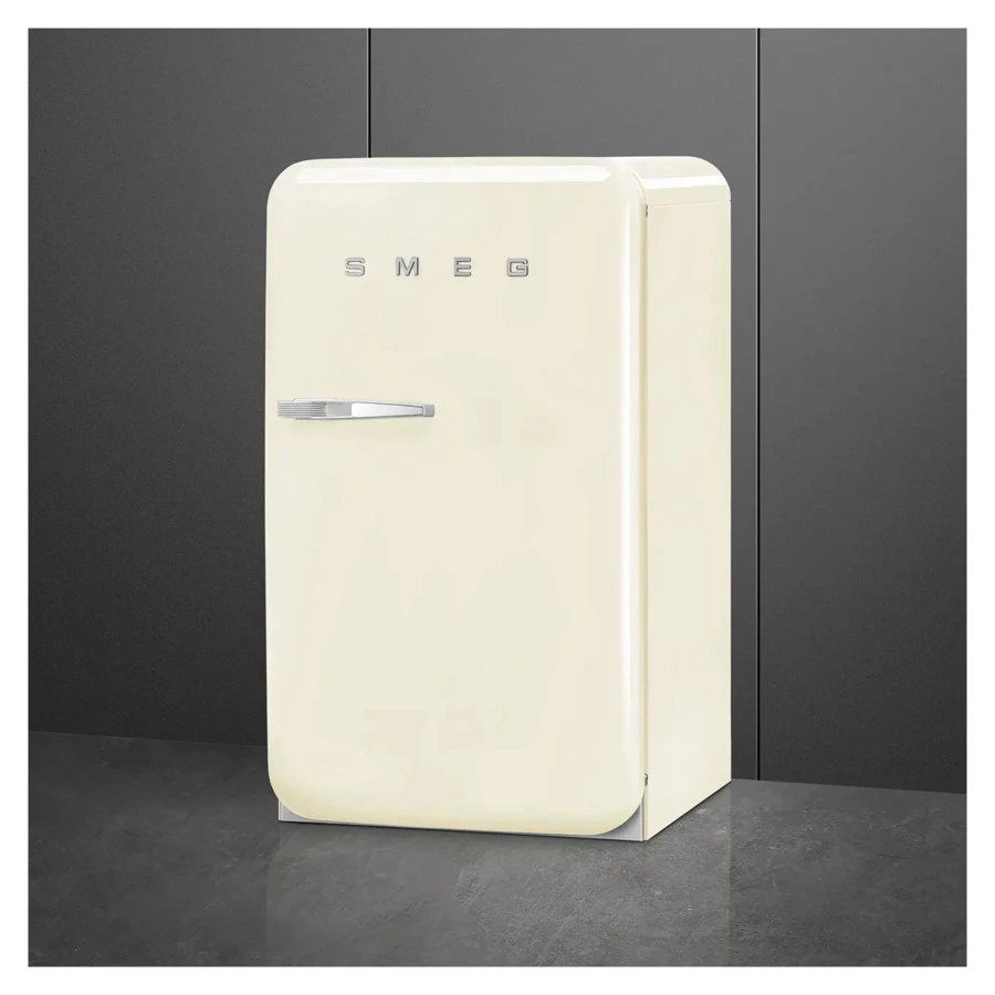 Холодильник однодверный стиль 50-х годов SMEG FAB10RCR6 54,5 см, 122 л, кремовый