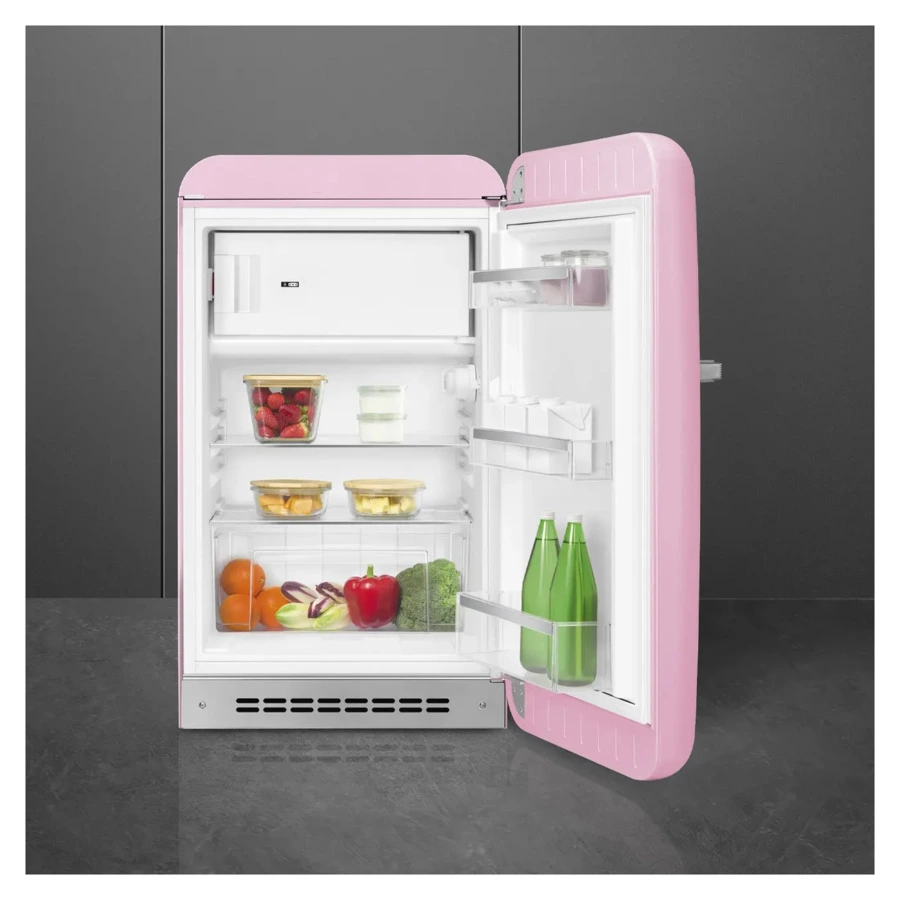 Холодильник однодверный стиль 50-х годов SMEG FAB10RPK6 54,5 см, 122 л, розовый