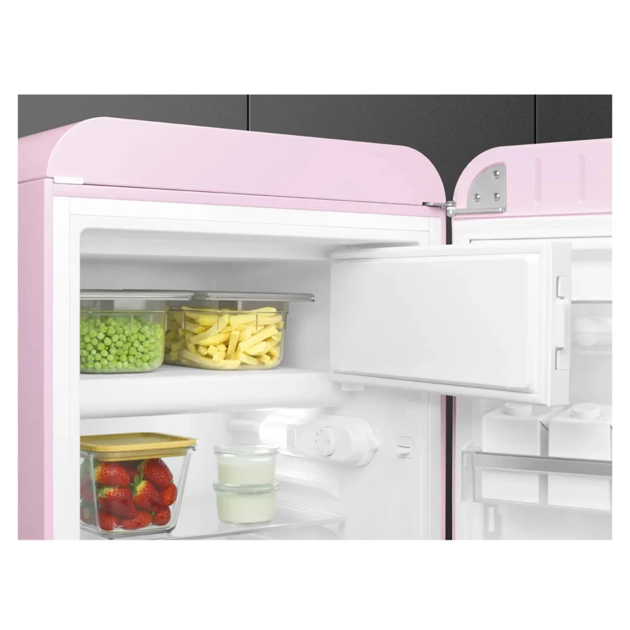 Холодильник однодверный стиль 50-х годов SMEG FAB10RPK6 54,5 см, 122 л, розовый