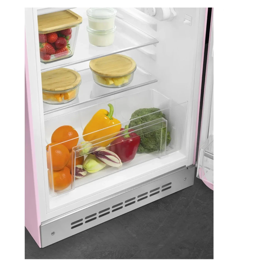 Холодильник однодверный стиль 50-х годов SMEG FAB10RPK6 54,5 см, 122 л, розовый