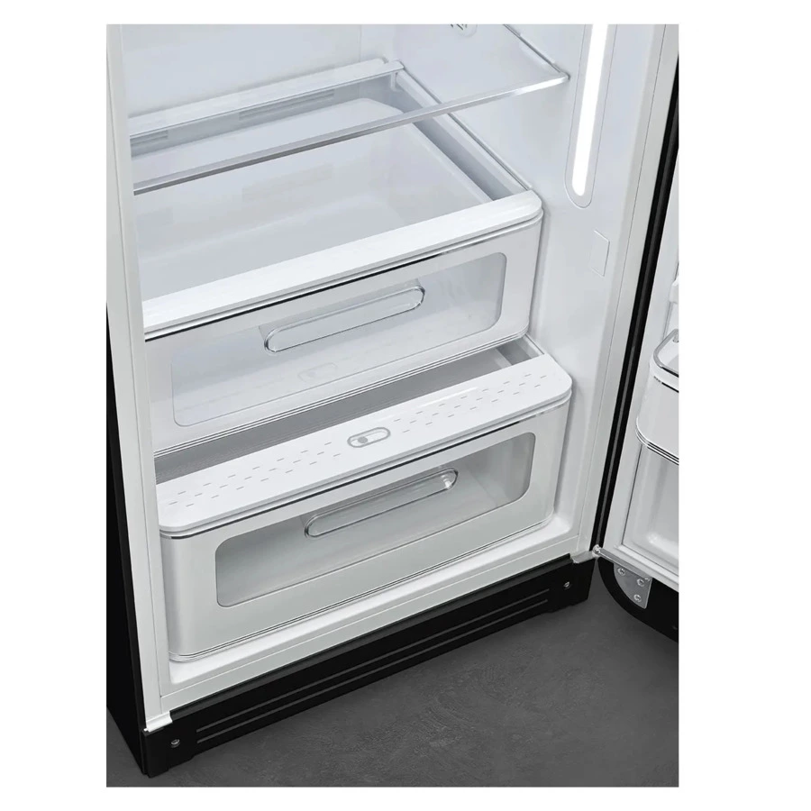 Холодильник однодверный стиль 50-х годов SMEG FAB28RBL5 60 см, 281 л, черный