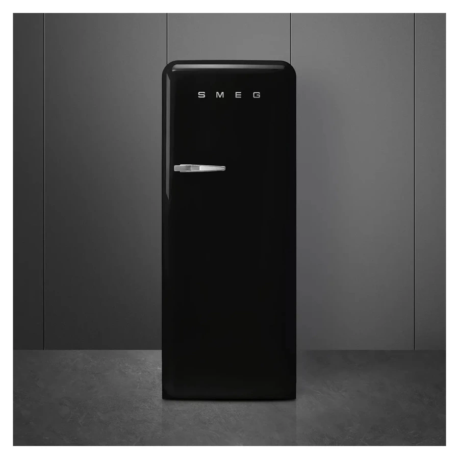 Холодильник однодверный стиль 50-х годов SMEG FAB28RBL5 60 см, 281 л, черный