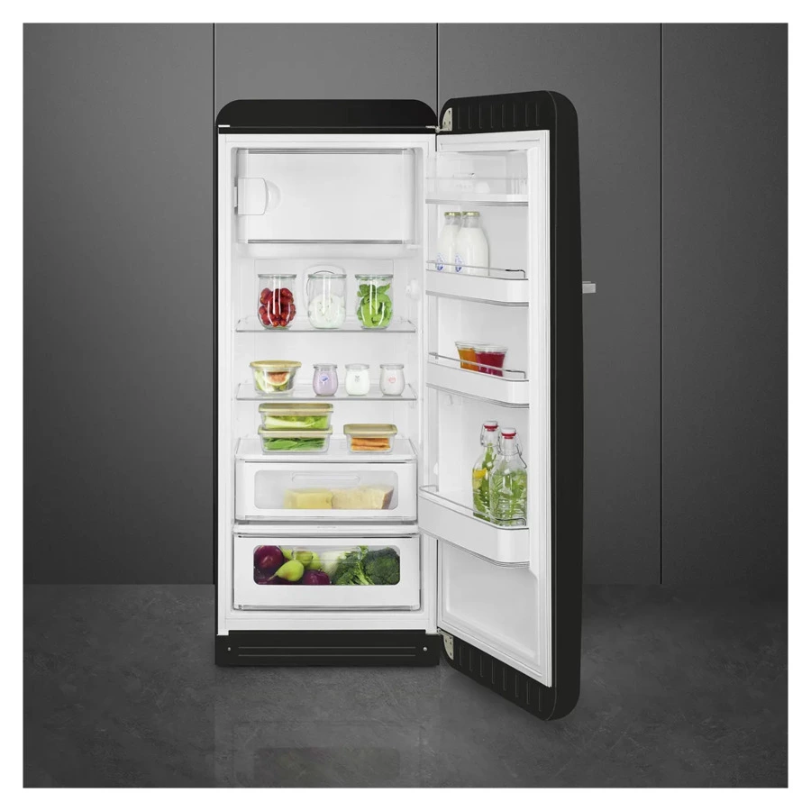 Холодильник однодверный стиль 50-х годов SMEG FAB28RBL5 60 см, 281 л, черный