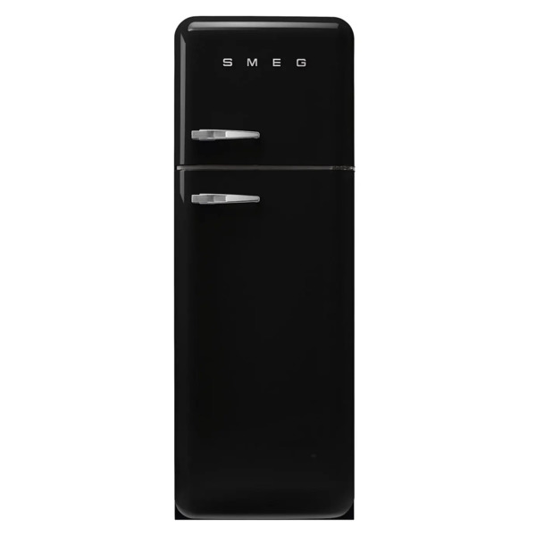 Холодильник двухдверный стиль 50-х годов SMEG FAB30RBL5 60 см, 294 л, черный