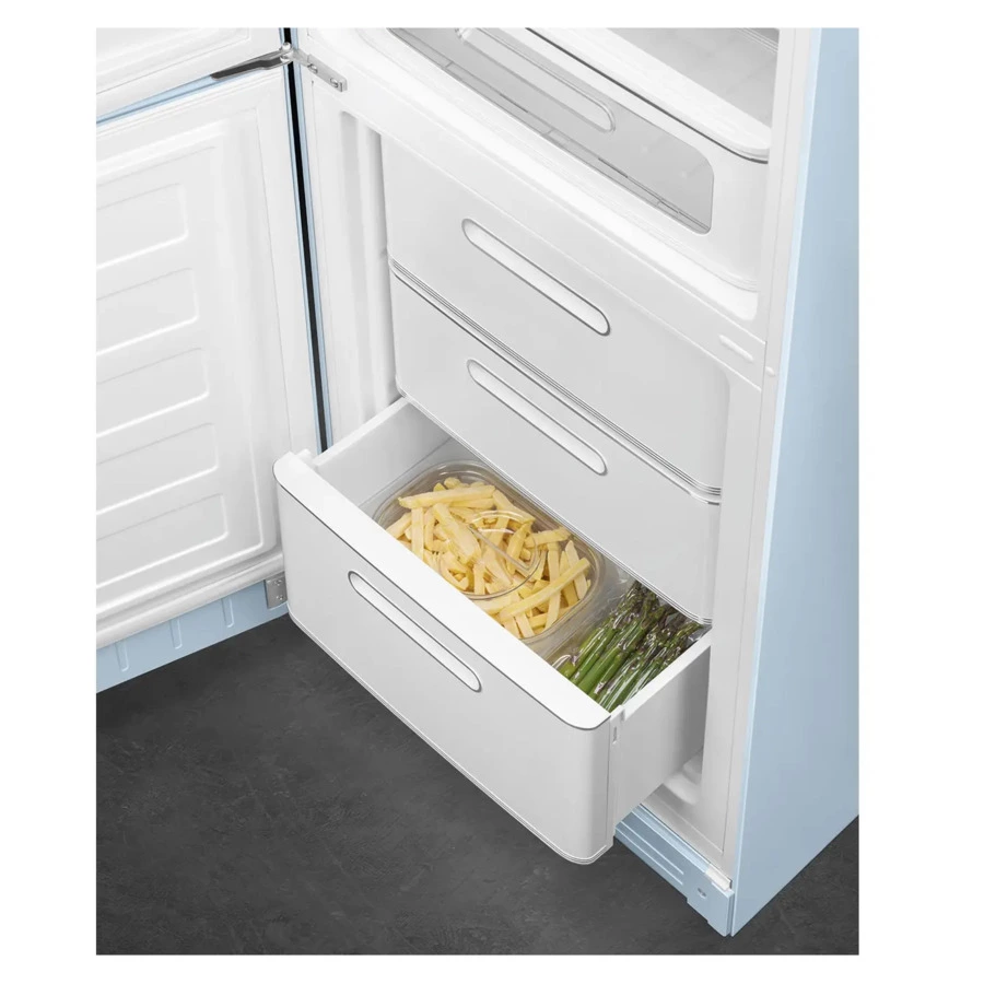 Холодильник двухдверный стиль 50-х годов No-frost SMEG FAB32LPB5 60 см, 365 л, голубой