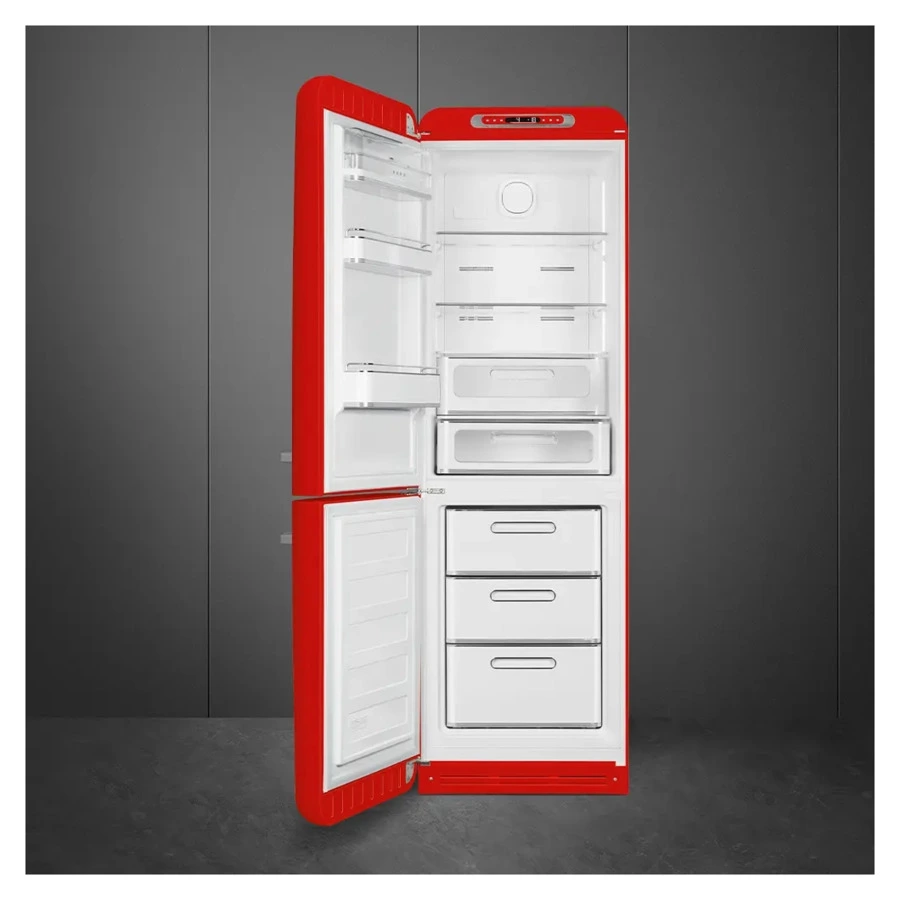 Холодильник двухдверный стиль 50-х годов No-frost SMEG FAB32LRD5 60 см, 365 л, красный