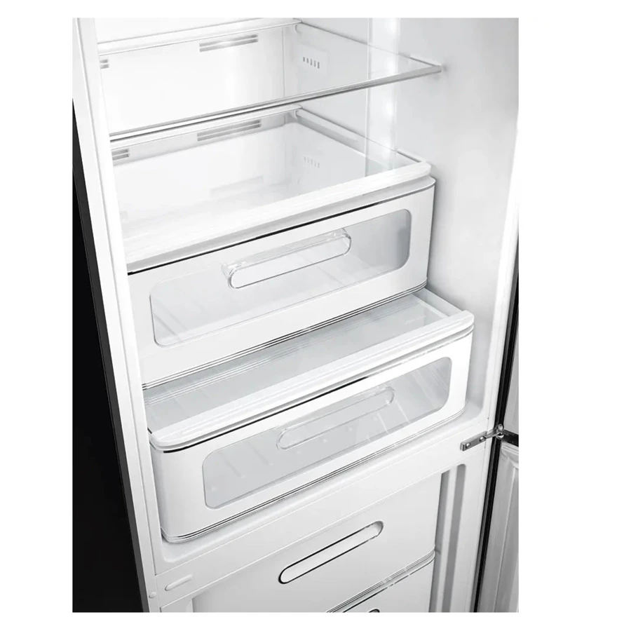 Холодильник двухдверный стиль 50-х годов No-frost SMEG FAB32RBL5 60 см, 365 л, черный