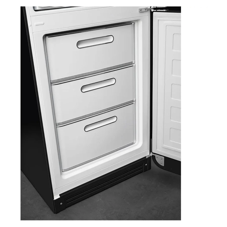 Холодильник двухдверный стиль 50-х годов No-frost SMEG FAB32RBL5 60 см, 365 л, черный