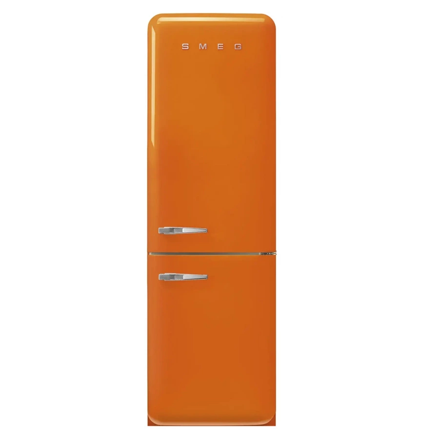 Холодильник двухдверный стиль 50-х годов No-frost SMEG FAB32ROR5 60 см, 365 л, оранжевый